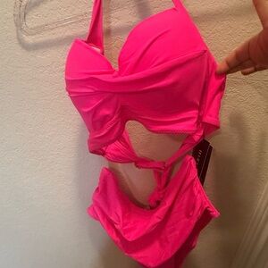 Tempt me Hot  Pink two piece Bikini size L